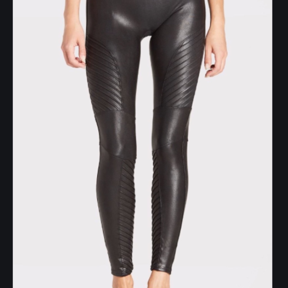 SPANX Black Moto Leggings
